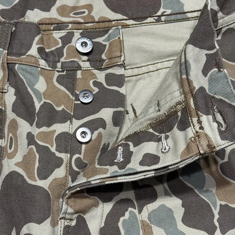 Wallace & Barnes Pants‎ Carpenter Camo Canvas Duck Hunter Button-Fly Fits 30x30